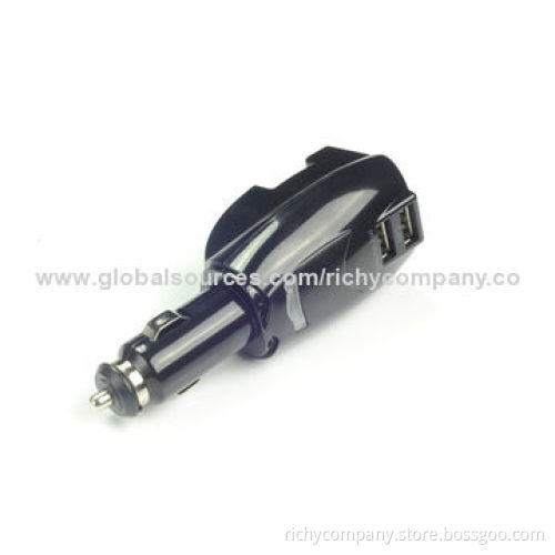 2-in-1 car charger with different plug pins for option